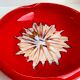 red ceramic ashtray signed Vallauris design 70s