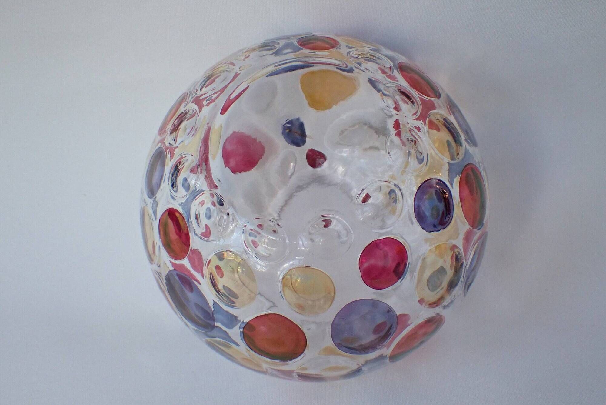 Vintage round vase - Bohemia 1960 - "Nemo" Borske Sklo by Max Kannegiesser