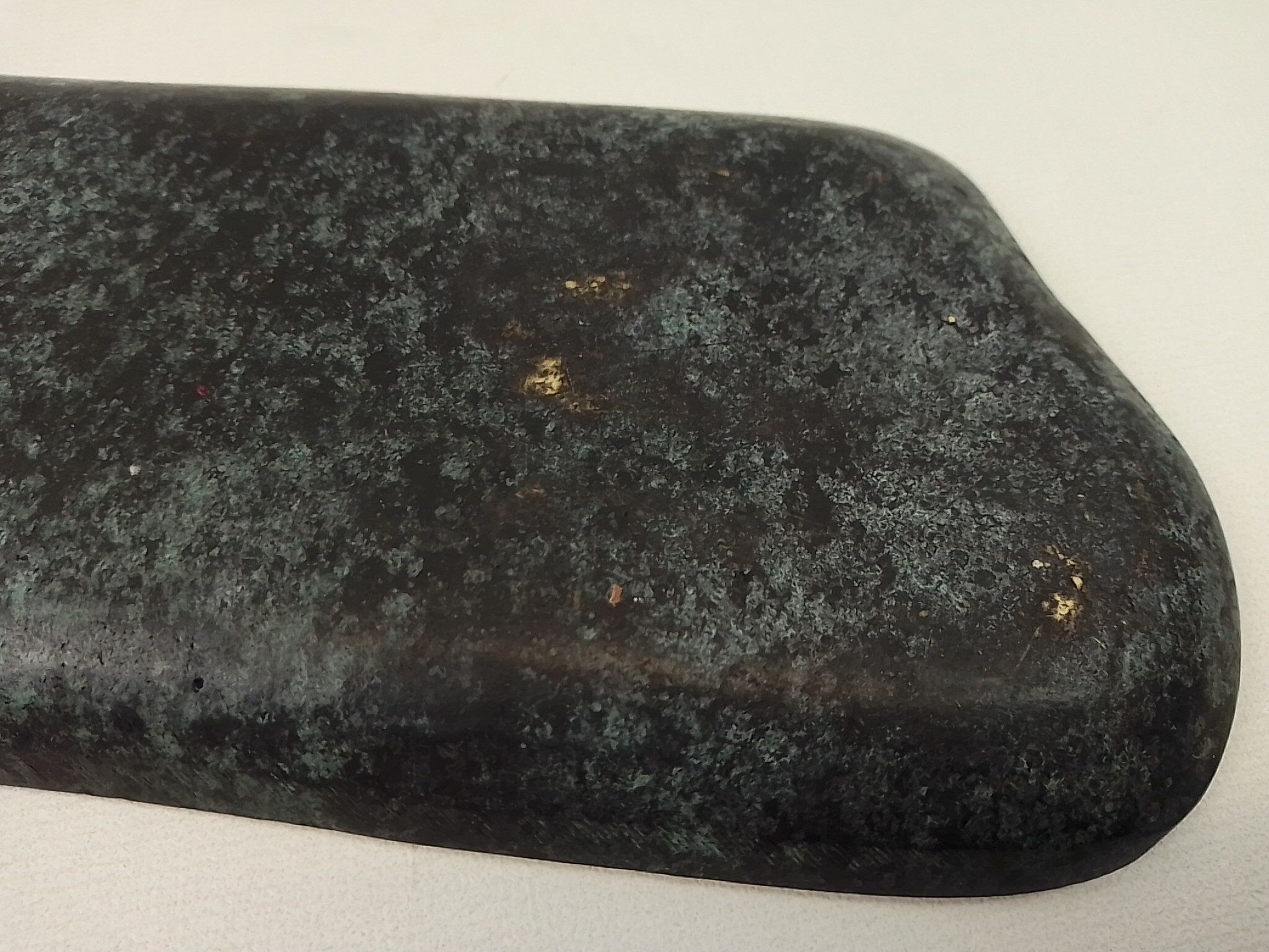 Old brass desk set, 3 pieces