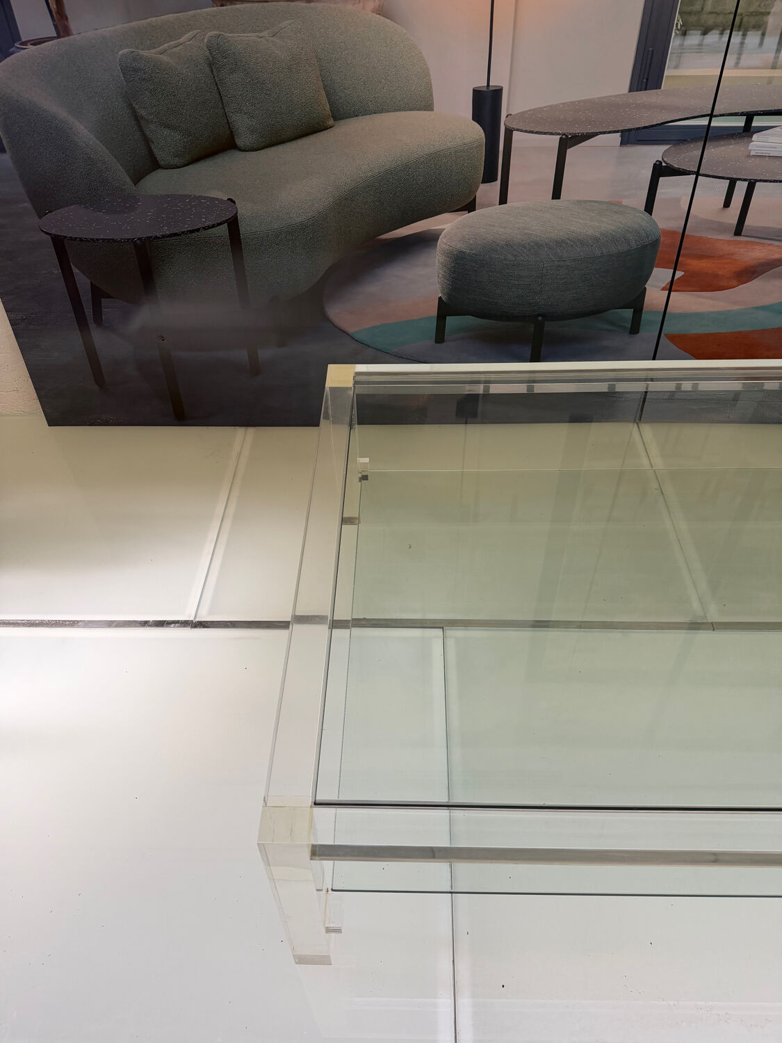 Table basse Altuglass et verre David Lange