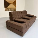 Old Daybed sofa design De Sede DS85 vintage 80s brown fabric
