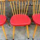 (Lot) 4 belles chaises pieds compas années 60/70