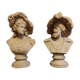 Plaster busts "margherita and faust" from the 50s