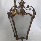 Bronze and glass pendant light