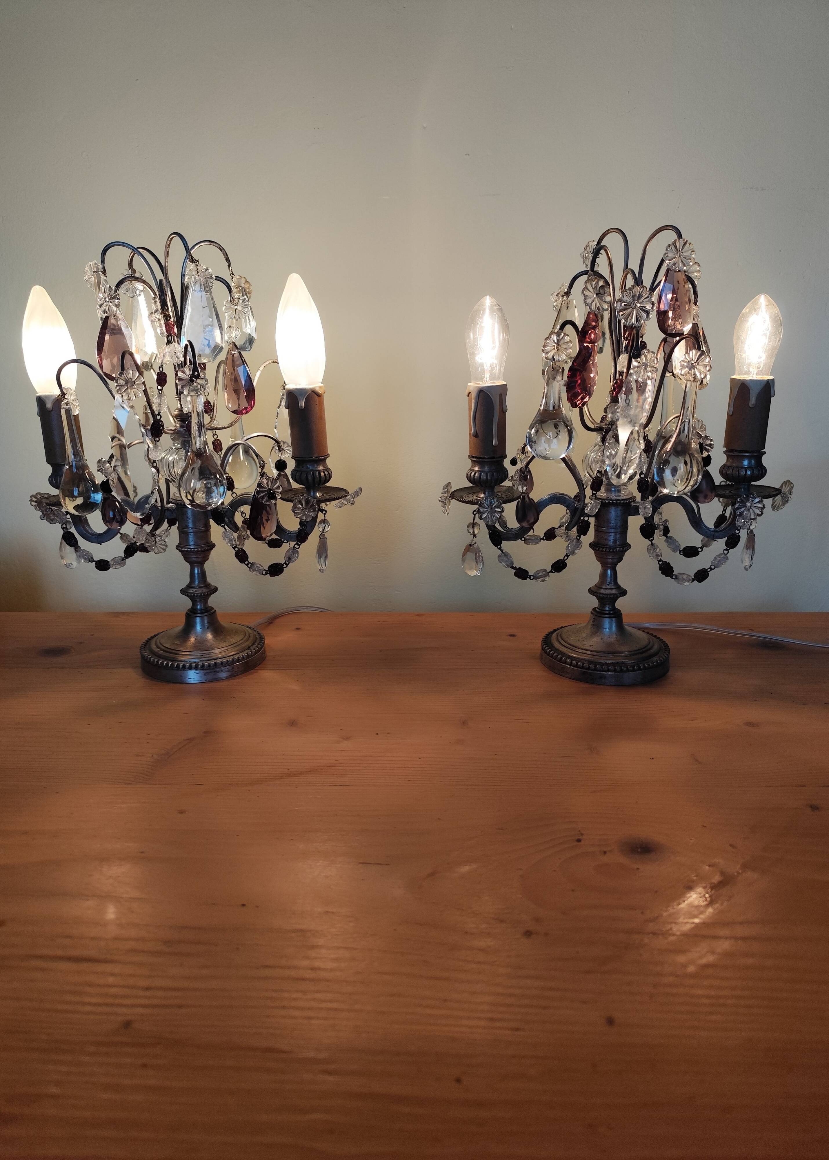 Pair of candelabra lamps