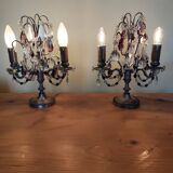 Pair of candelabra lamps