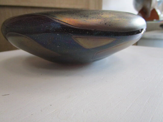 Malte blown glass ashtray, phoenician sign