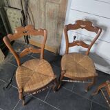 4 chaises anciennes paillées