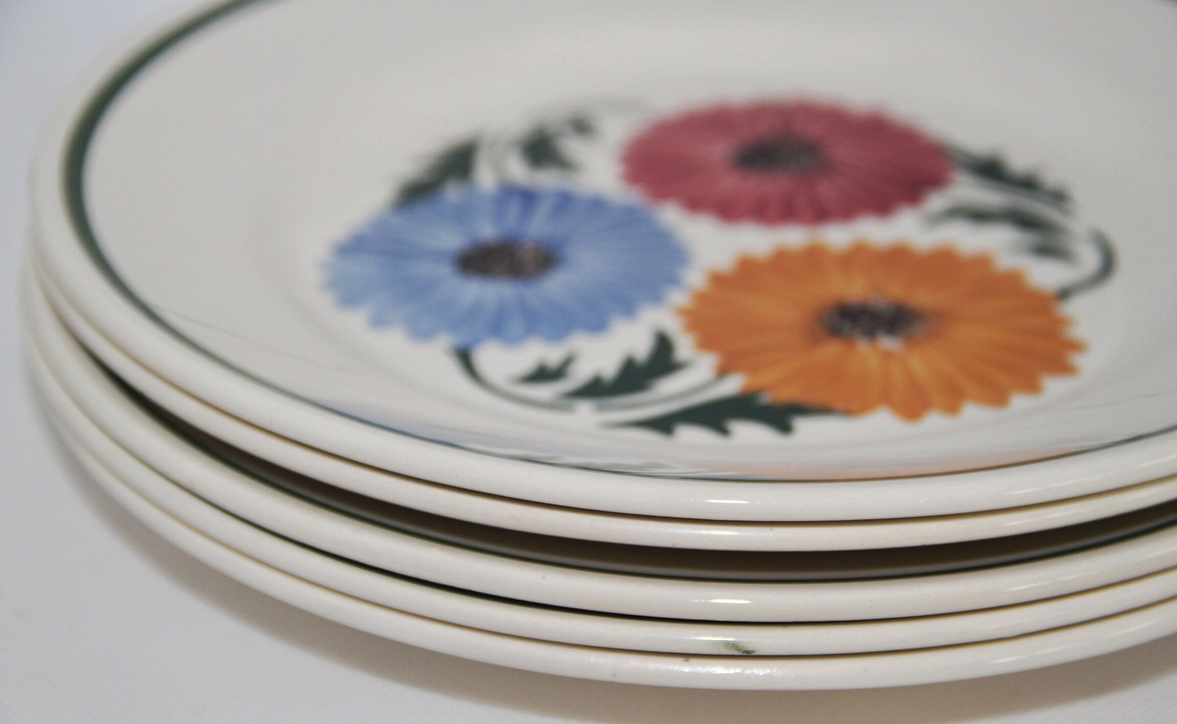 Lot of 5 dessert plates Chalons Sarreguemines