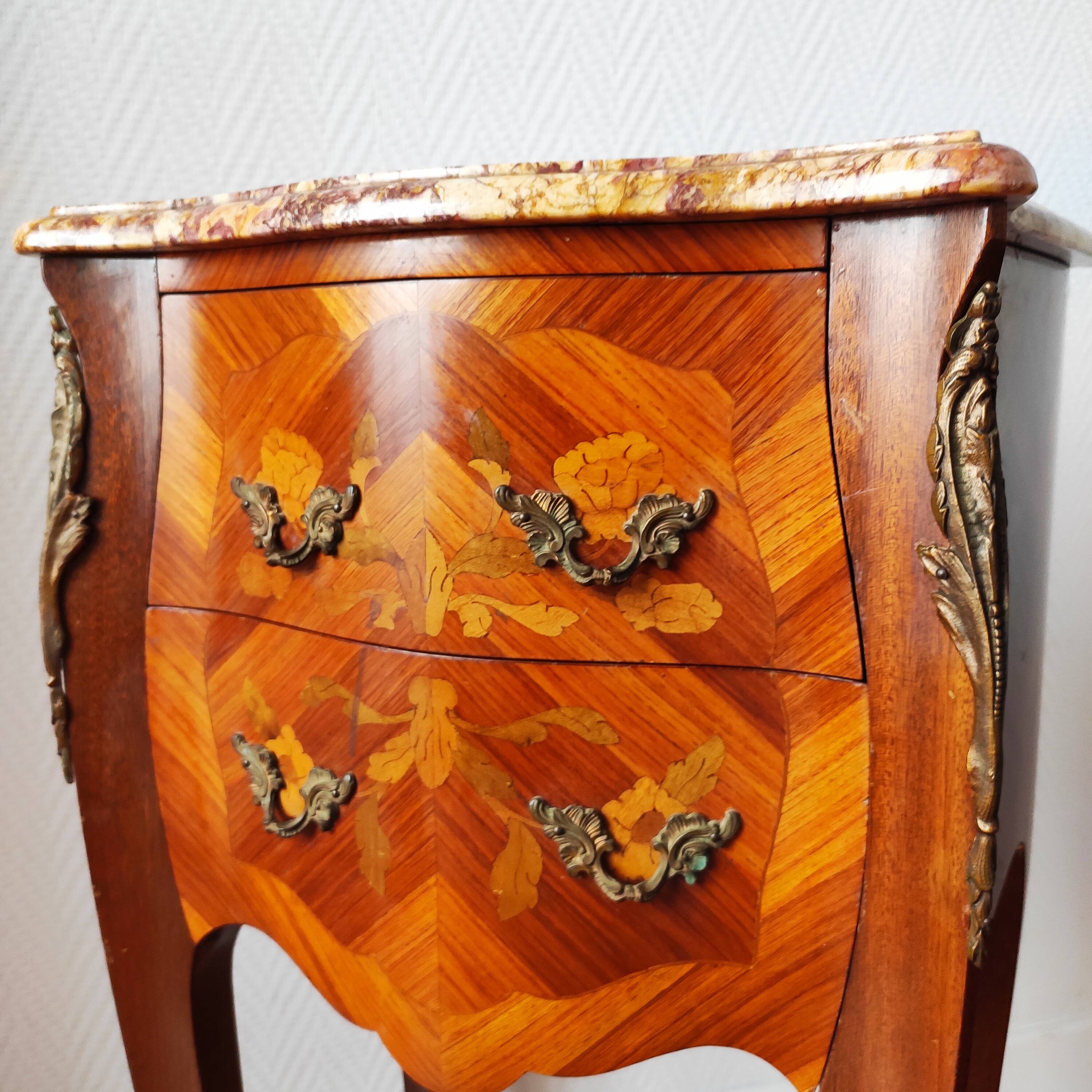 Pair of Louis XV style bedside tables