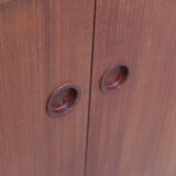 Buffet en teck danois avec portes tambour, années 1960.