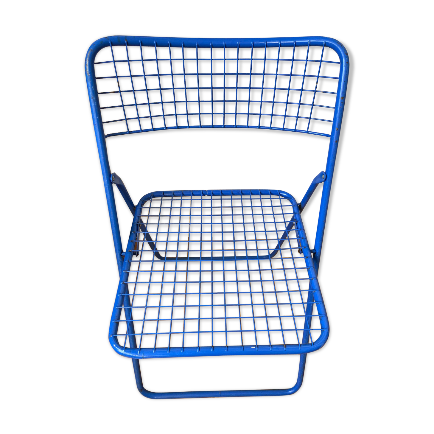 Blue "Ted Ned" folding chair by Niels Gammelgaard