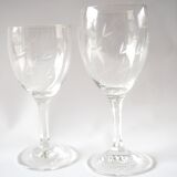 Set of 6 chiseled glasses