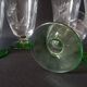 8 two-tone Art Deco engraved crystal stemware