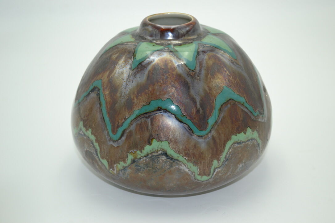 Vase Thistle Art deco porcelain from Limoges by Camille Tharaud