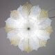Charming Vintage Italian Murano Glass Amber and trasparent Ceiling Light