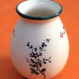 Vase Saint-Clément France ceramic with floral decoration Height: 110mm