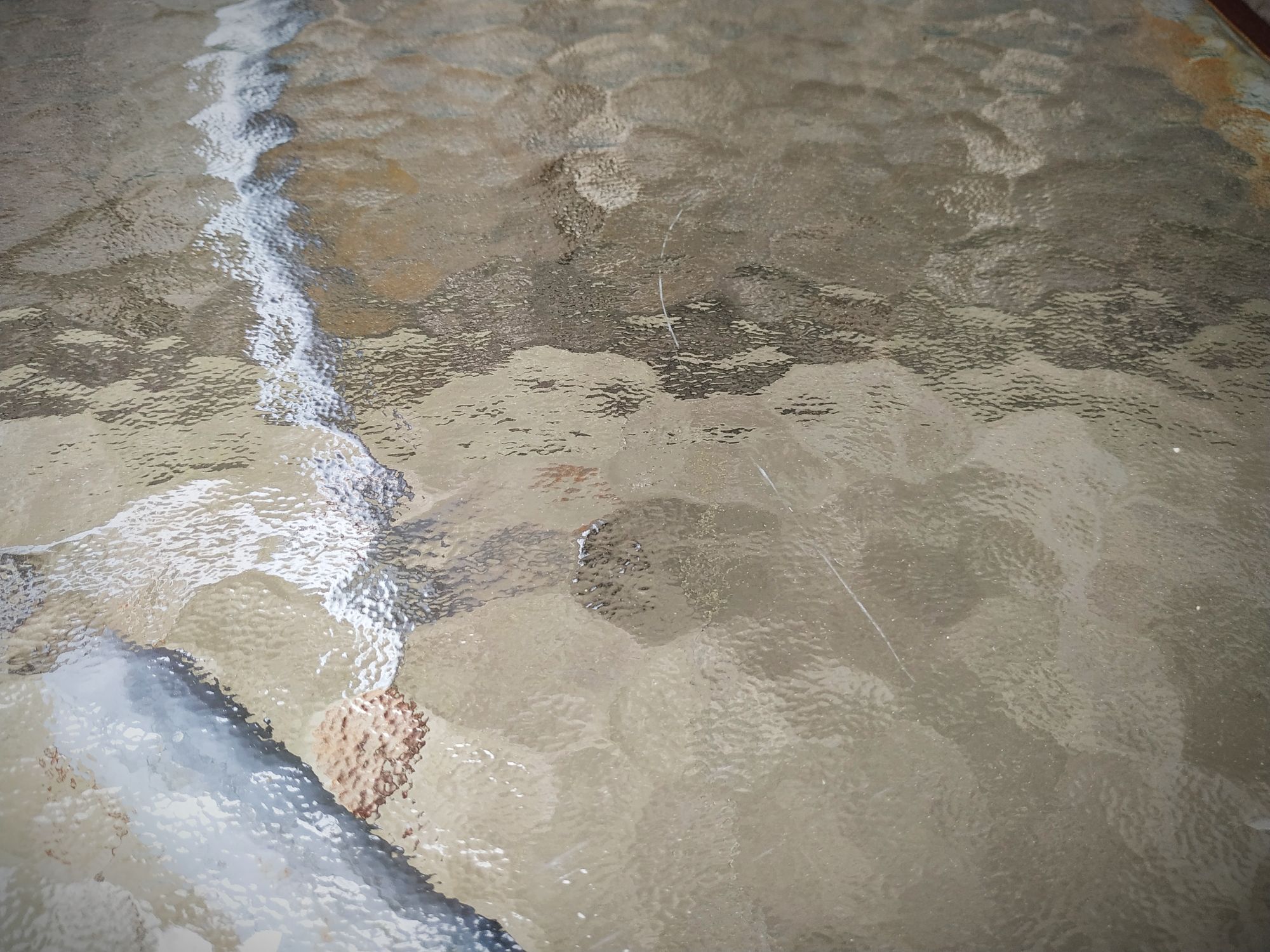 Old garden pedestal table