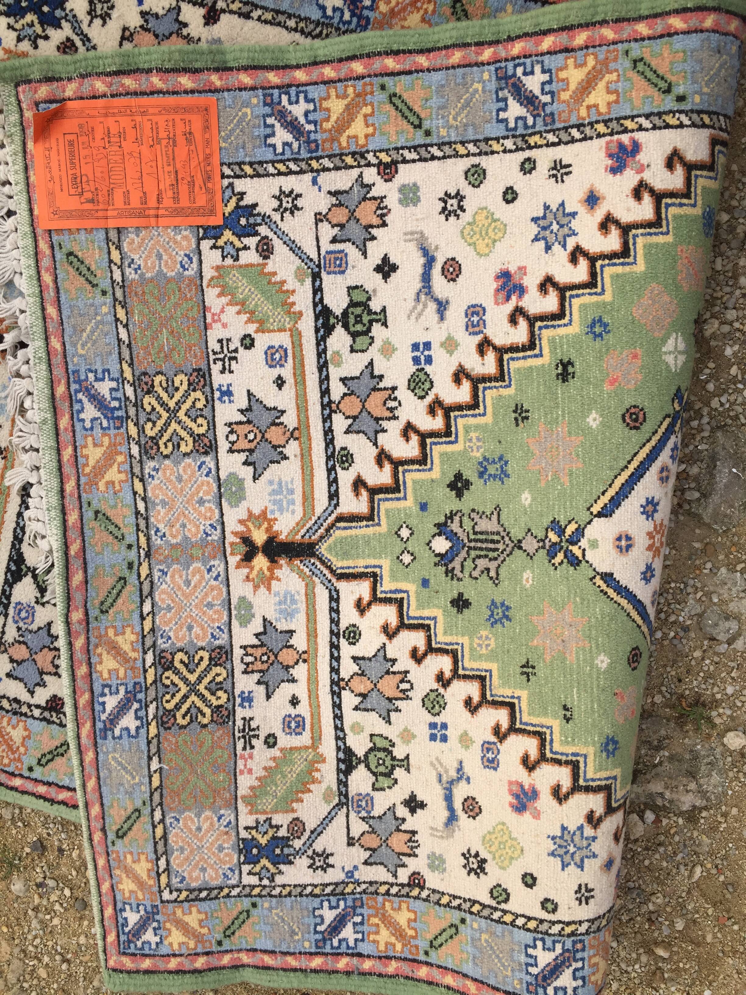 Deux tapis en laine maroc 136x79cm