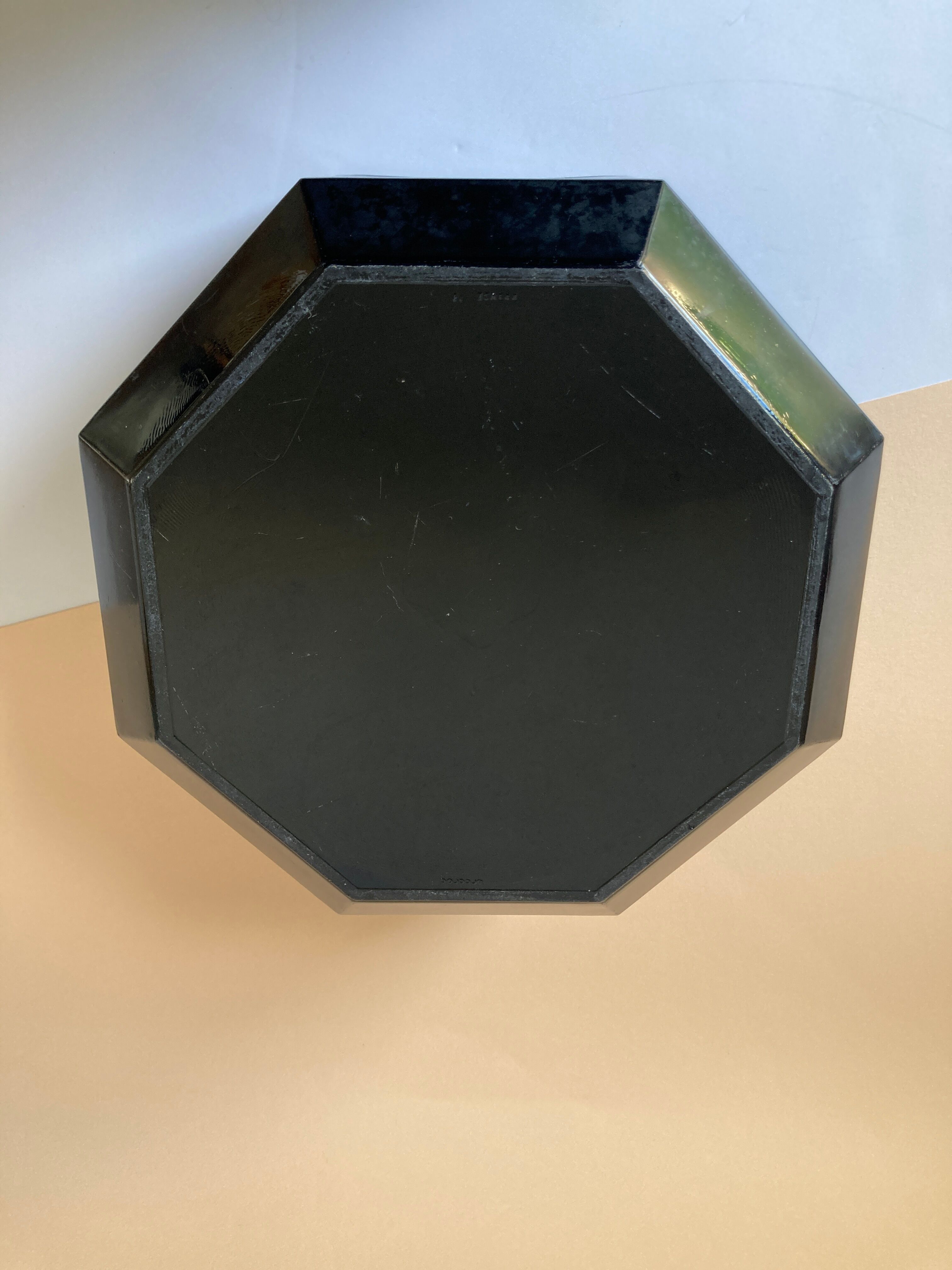 Black arcoroc octime glass bowl of the 80