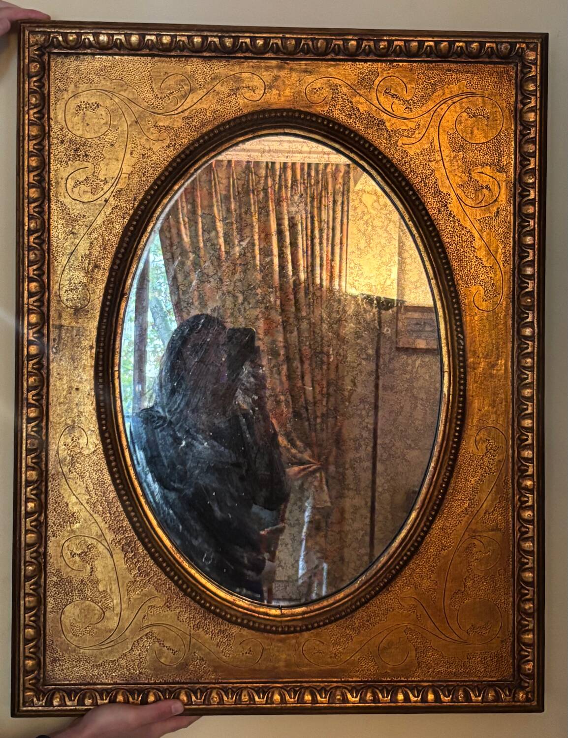 Gilded wooden mirror