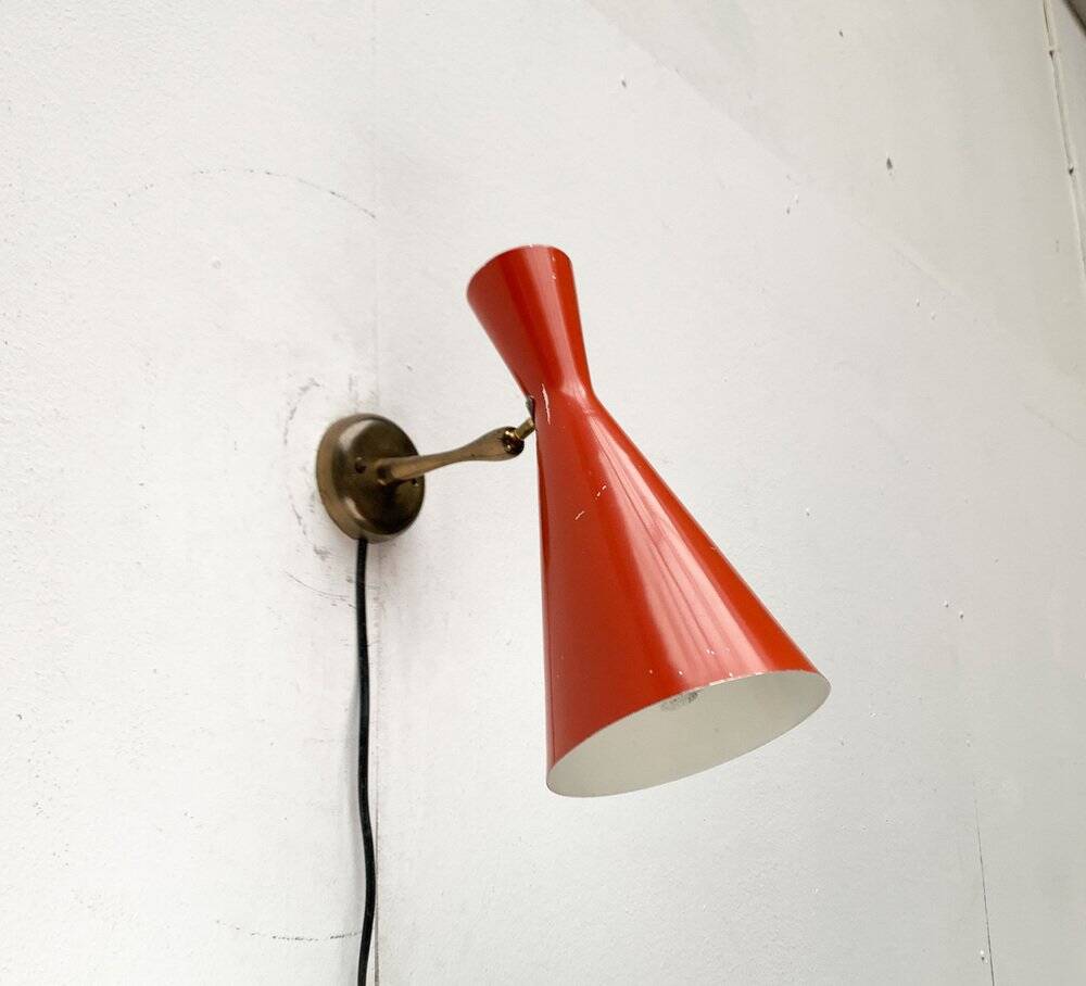 Mid-Century Diabolo Wall Lamps, 1960s, Set of 2