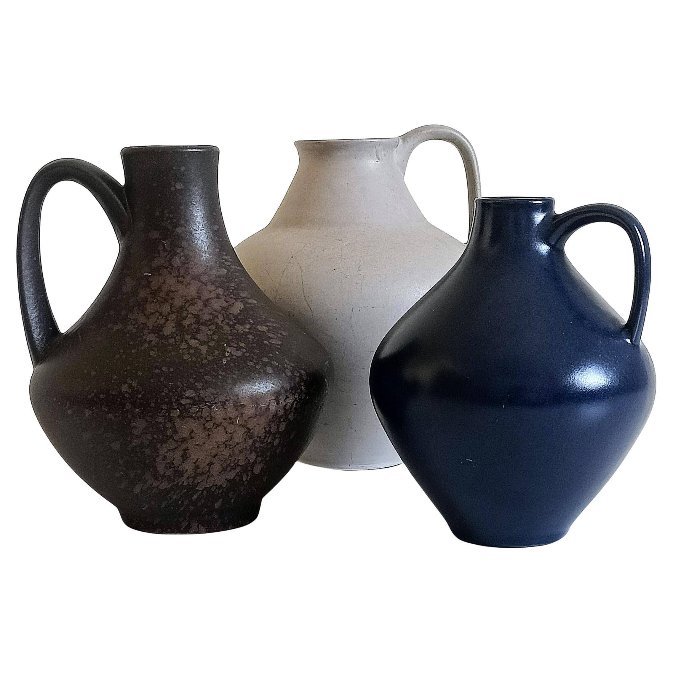 Set of Three Mid-Century Minimalist Vases by Fritz Van Daalen, Germany