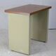 Minimalist desk, lacquered steel, formica top. France, circa 1970