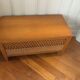 Wood and rattan toy chest