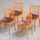 Série de 4 chaises bistrots scnadinave vintage
