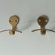 Pair of hooks vintage coat rack