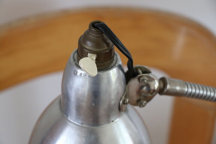 Lampe à étau chromée 1950