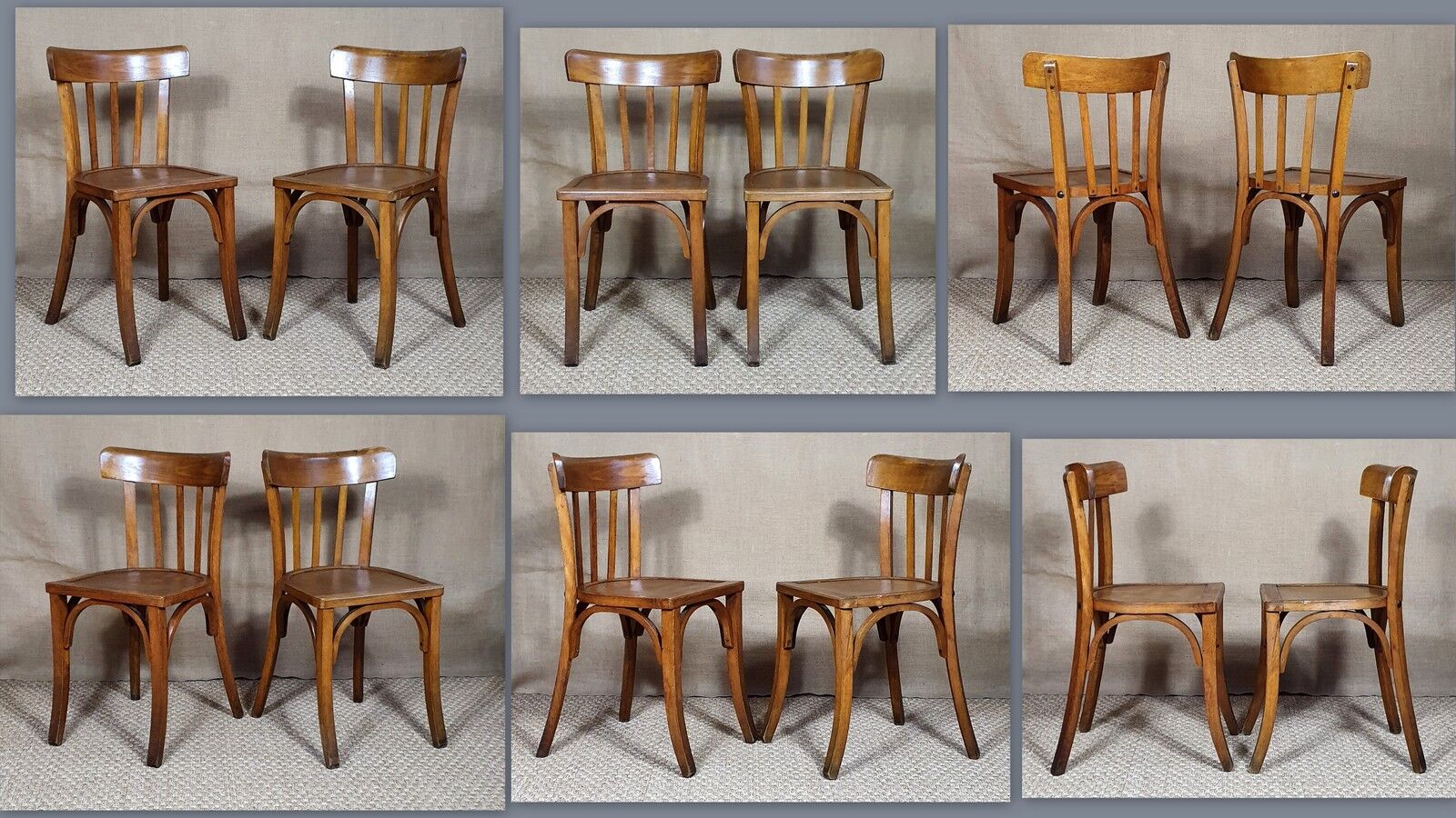 Pair of 40s/50s bistro chairs