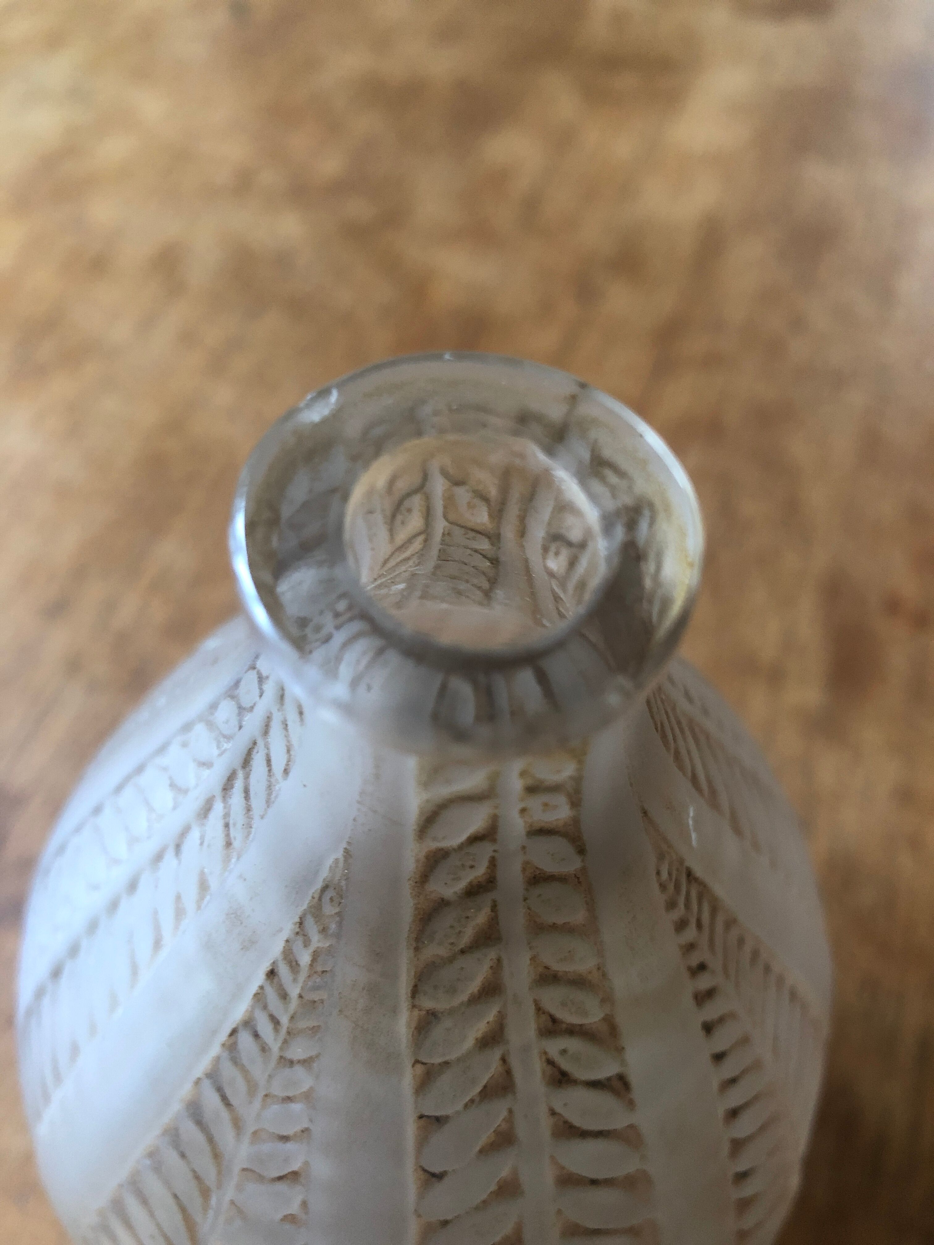 Vase René lalique acacia années 30 signé
