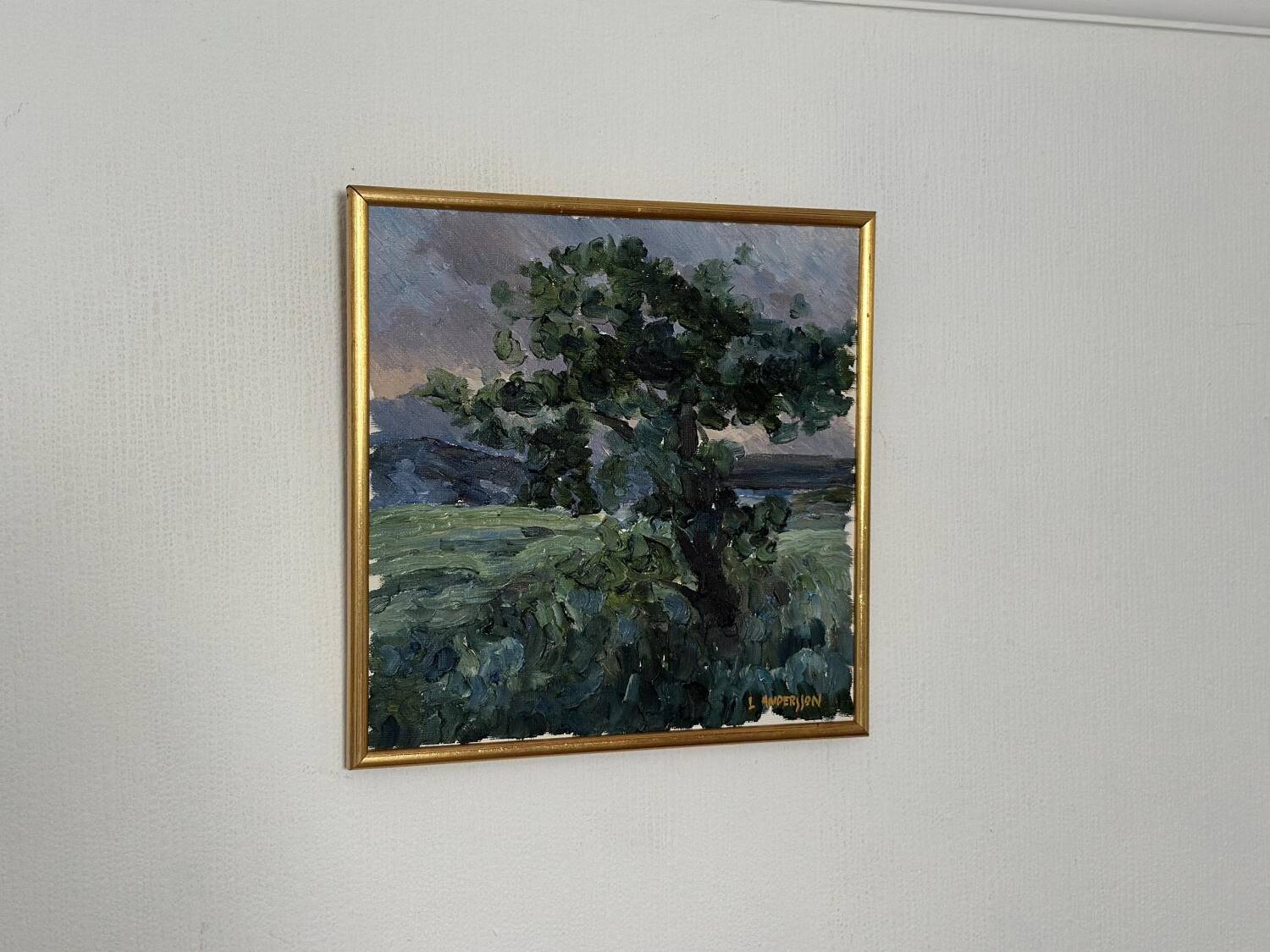 Swedish Oil on Canvas – “Tree” By  LARS BJÖNNI ANDERSSON