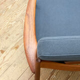 Teak armchair or easy chair by Grete Jalk for France & Son, Danish Design, 1950er