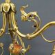 Lustre art nouveau en bronze doré, france, circa 1890