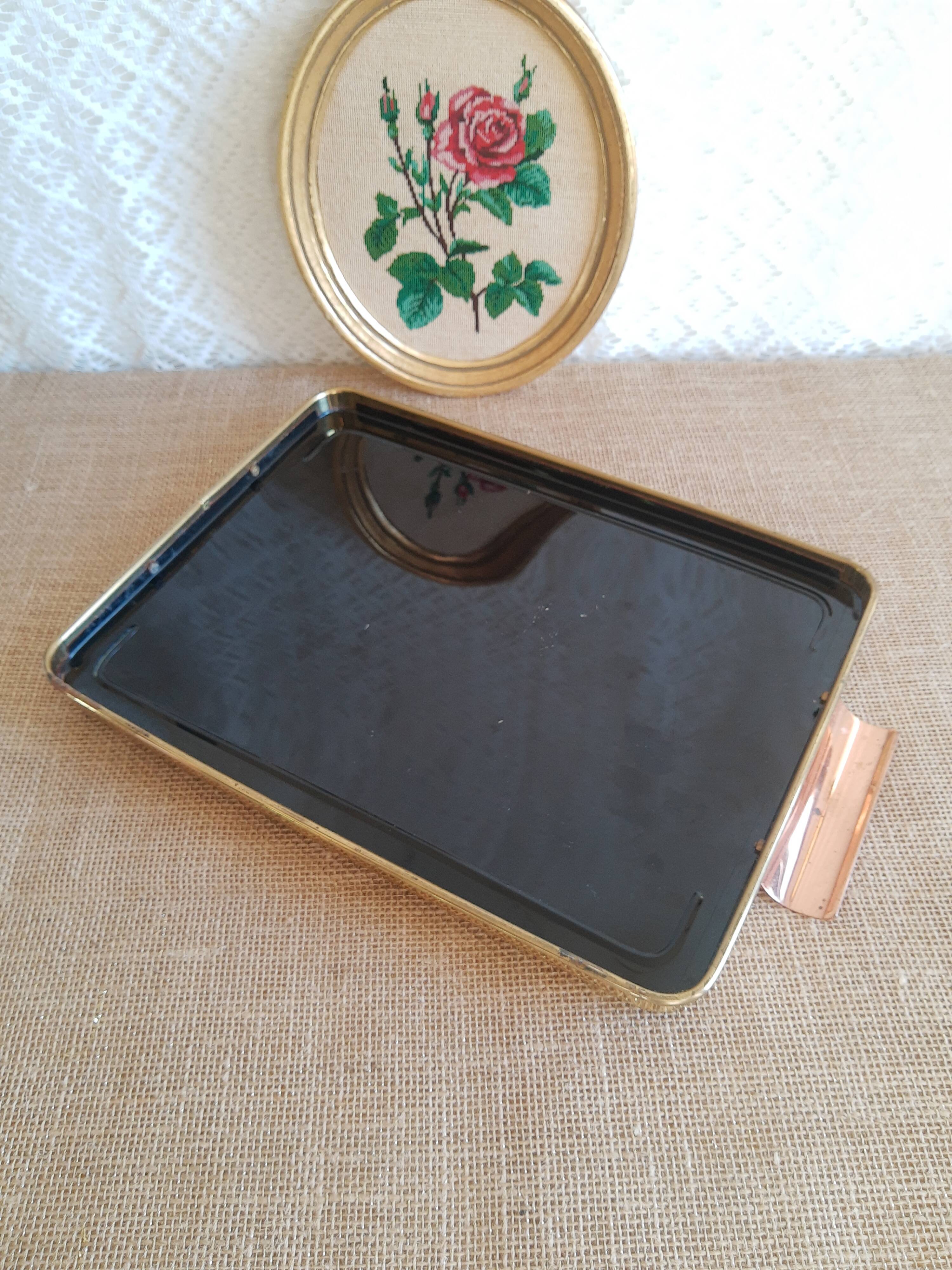 Brass top with vintage mirror