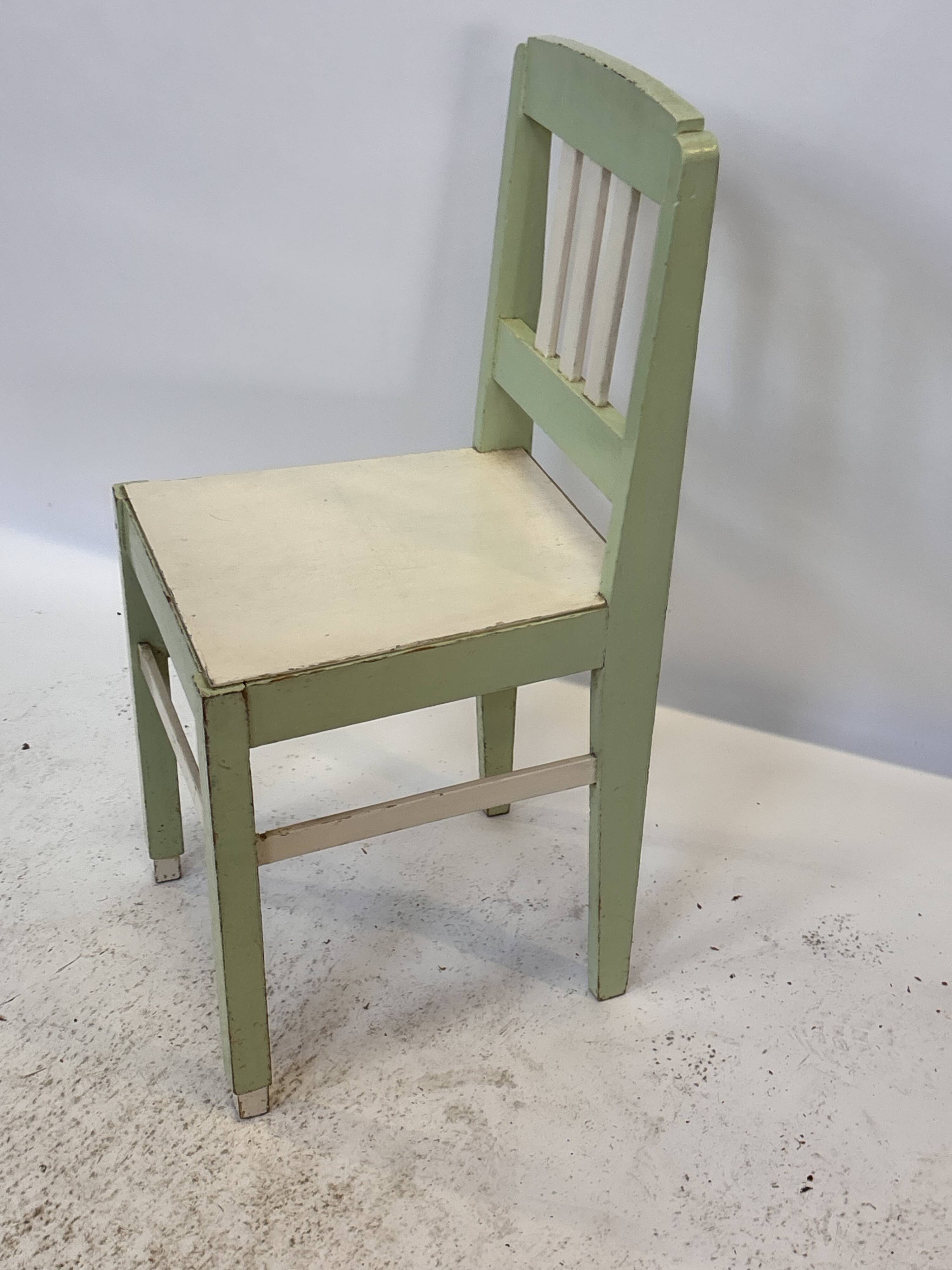 Chaise Art Déco vintage, style de design minimaliste, bois "de stijl"
