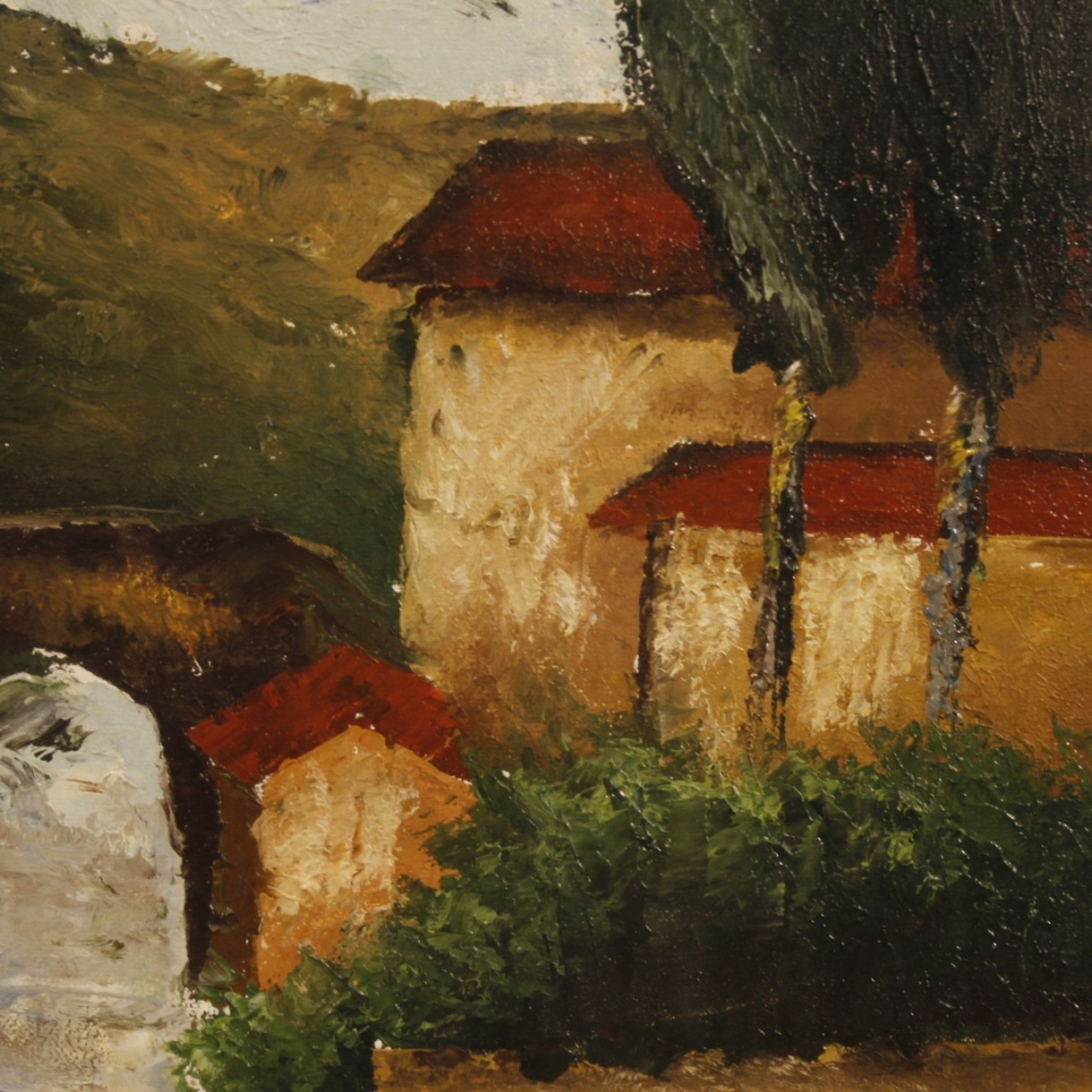 Italian signed landscape painting from 20th century