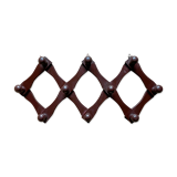 Extendable vintage wall coat rack
