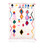 Moroccan Berber Azilal rug with colorful patterns, 1.40x0.98m