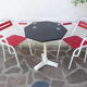 Table de bistrot pied fonte Fischel
