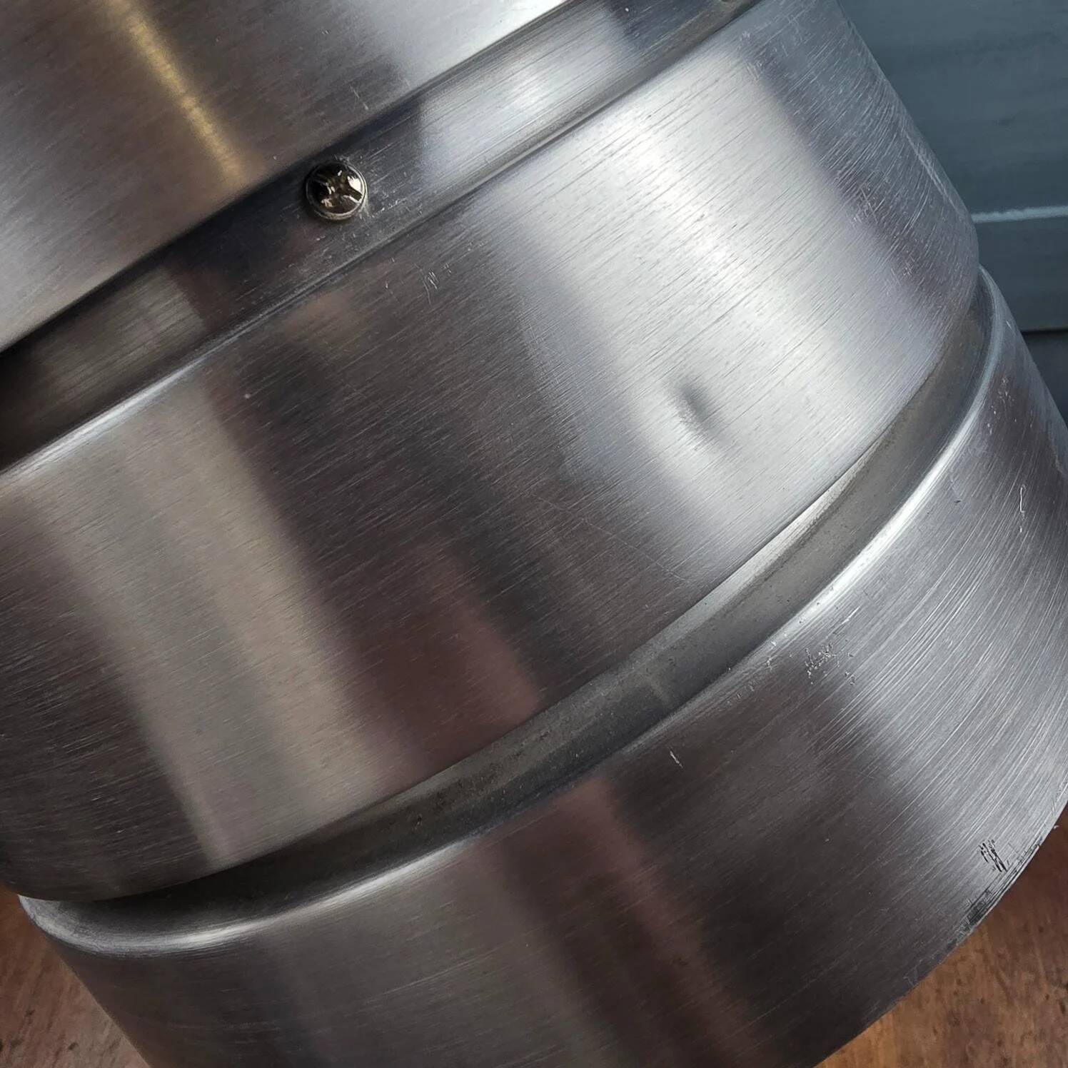 Suspension vintage brushed aluminium concentric – Space Age design from the 70s