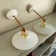 Paire d'appliques murales vintage en opaline