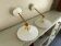Pair of vintage opaline wall sconces