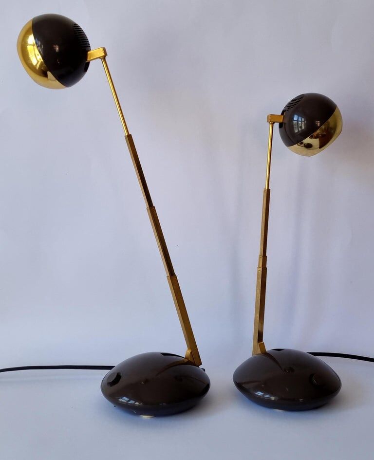 Pair of Midcentury Telescope Table Lamps Eichhoff Werke, Germany, 1970s