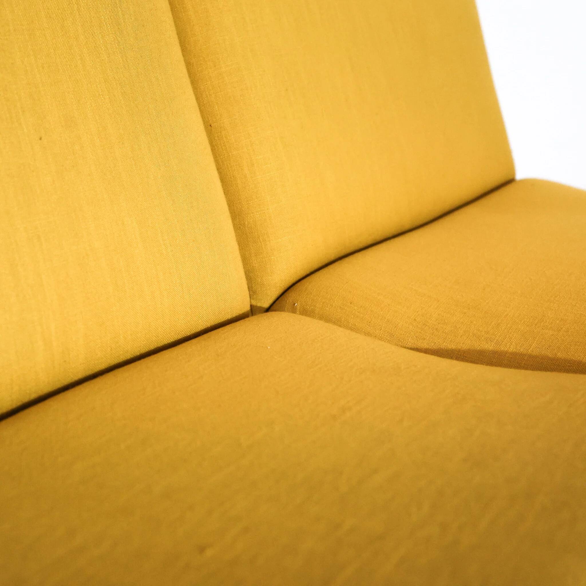 Three-seater sofa "Sling" Knoll vintage yellow, 1970s