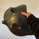 Large tripod pocket bowl in black ceramic 1950