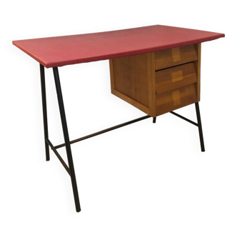 Vintage red desk, 1950s